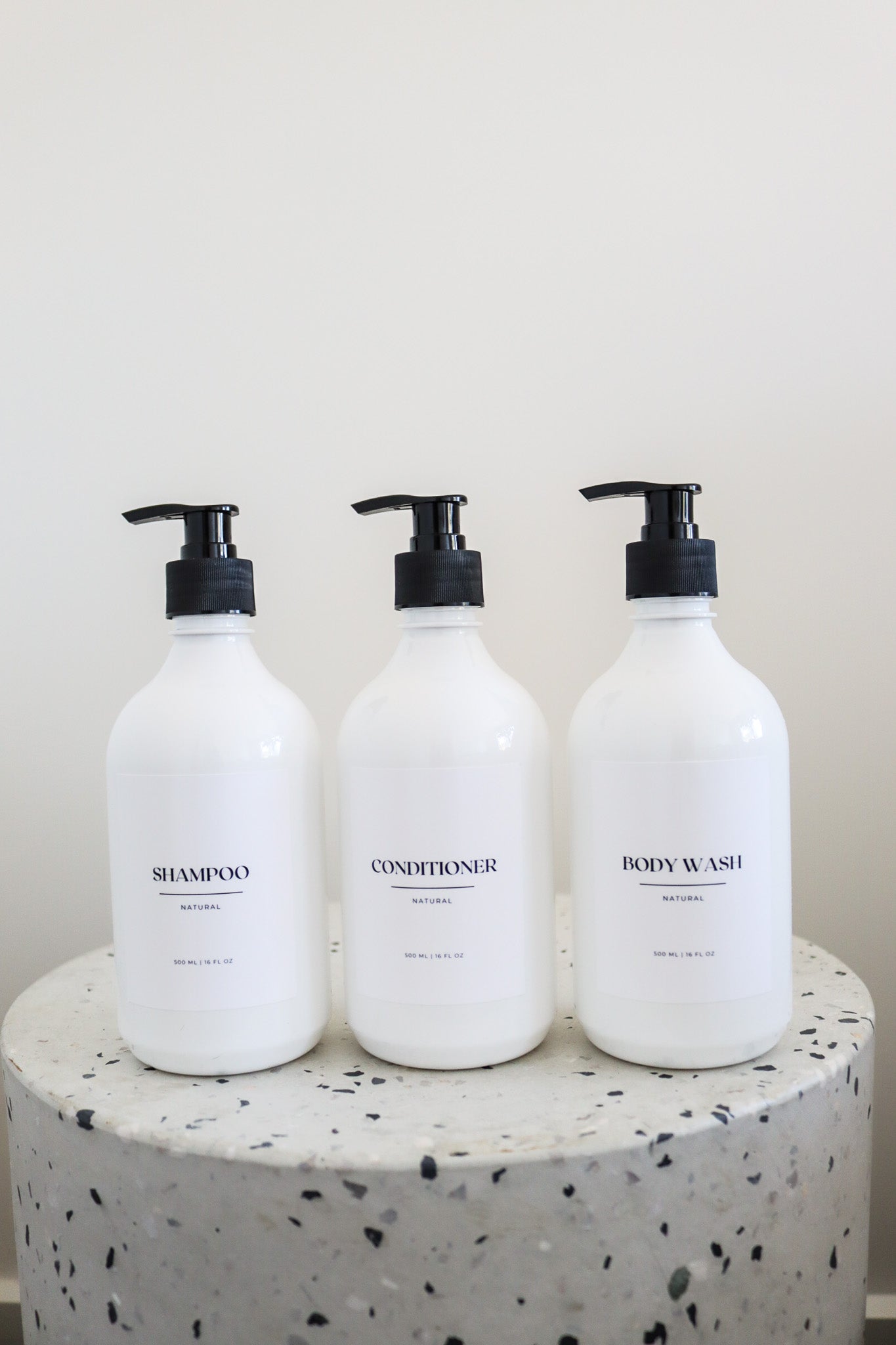 Simple White Kitchen/Bathroom Trio Set 500ml