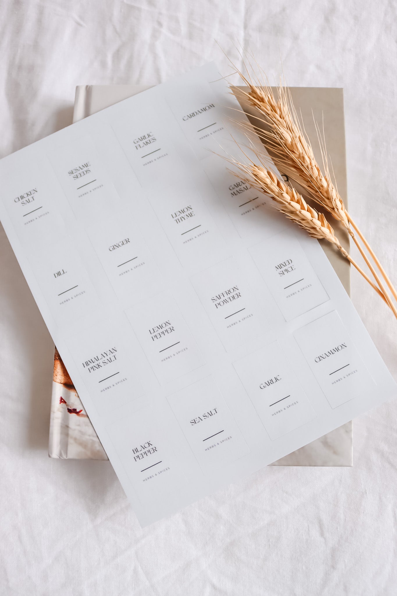 Everyday Rectangle Spice Label Bundle (Pack of 32)