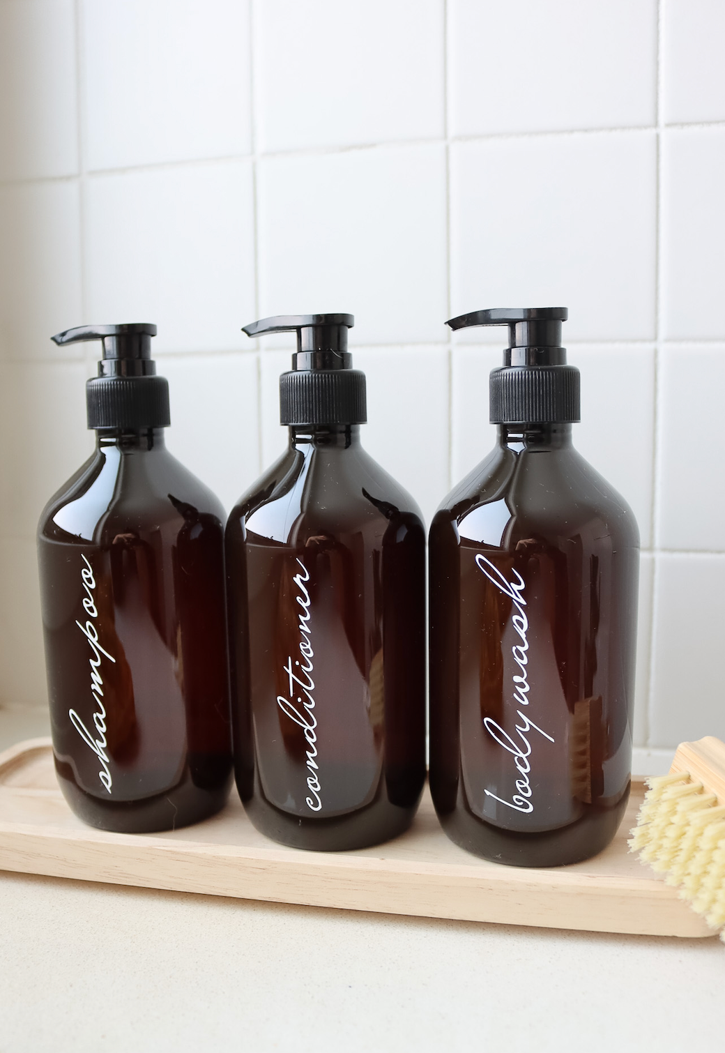 Elegant Amber Kitchen/Bathroom Trio Set 500ml