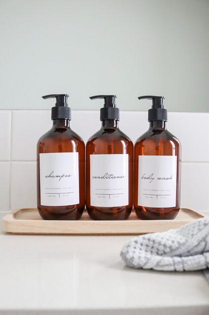 Modern Amber Kitchen/Bathroom Trio Set 500ml