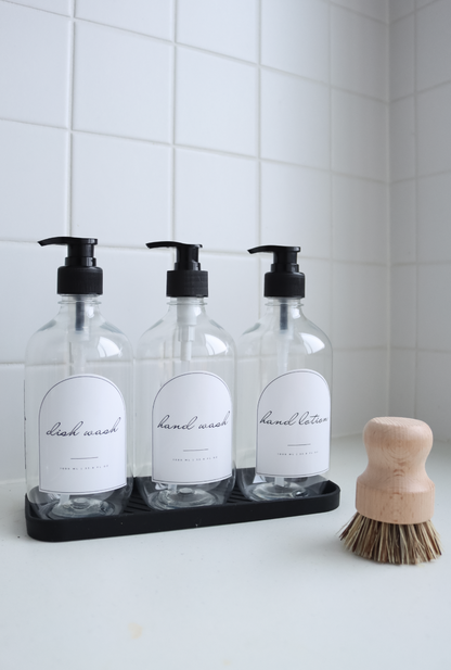 Chic Clear Kitchen/Bathroom Trio Set 500ml