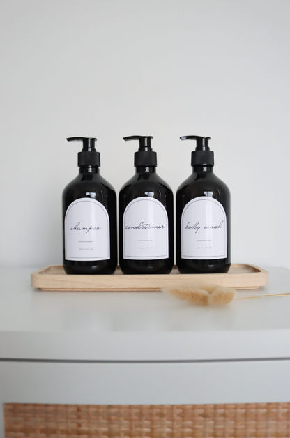 Chic Gloss Black Kitchen/Bathroom Trio Set 500ml